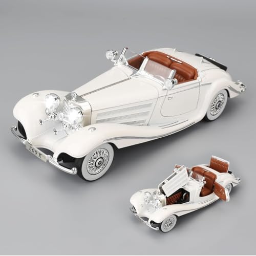 1:24 Scale Mercedes-Benz 500K Diecast Model Car – Collector’s Luxury Edition with Functional Features & Working Lights | Pull Back