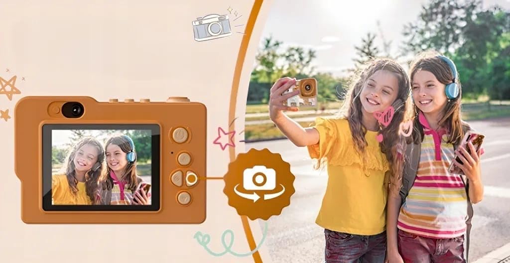 Kids Lego Theme Camera for Girls & Boys 48MP HD Digital Video Camera, Birthday Gifts for 4-10 Years Old Children