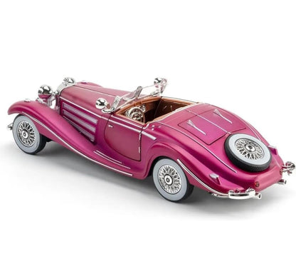 1:24 Scale Mercedes-Benz 500K Diecast Model Car – Collector’s Luxury Edition with Functional Features & Working Lights | Pull Back
