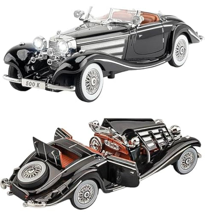 1:24 Scale Mercedes-Benz 500K Diecast Model Car – Collector’s Luxury Edition with Functional Features & Working Lights | Pull Back