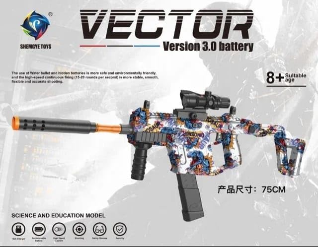 Vector Gel Blaster Gun | Velocity Airsoft Automatic Gun With Water Blasters