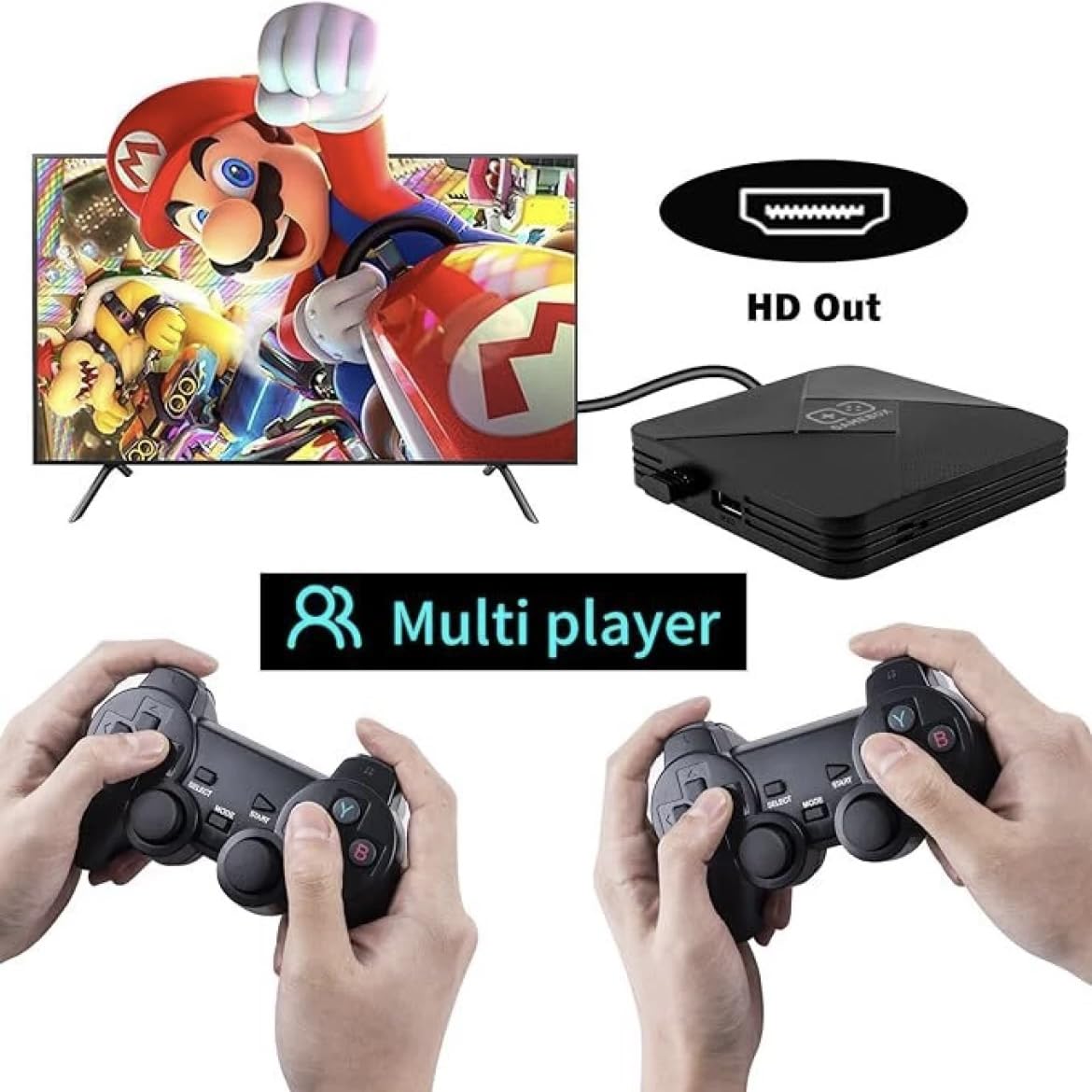 2 in 1 Android Tv and Video Game Console G5 30k+ Games,GTA,NBA,PES,TEKKEN 6,OTT PLATFORMS,Screen Mirroring