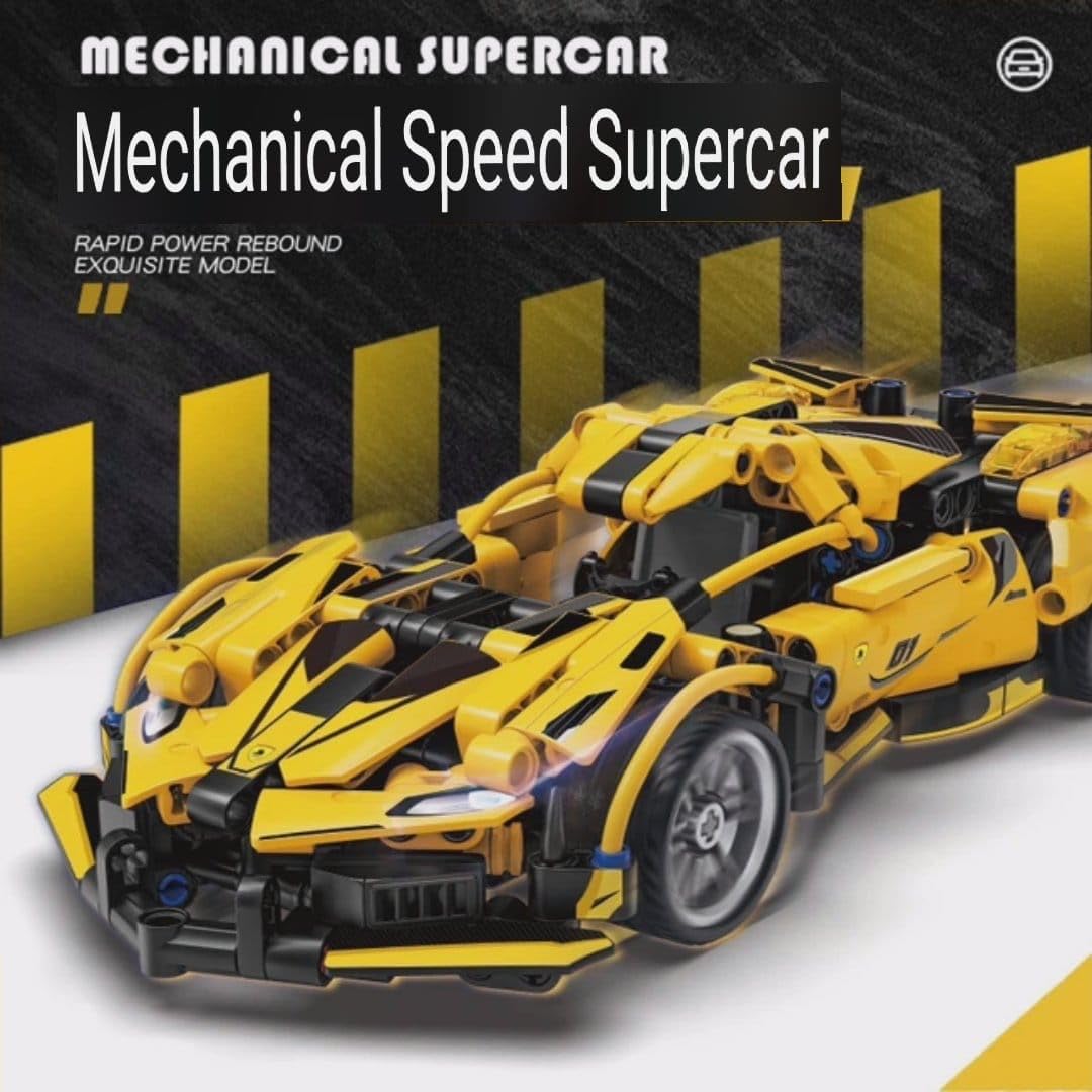 1:18 Scale Pull Back Racing Car Building Block Set | Creative Assembly Toy for Collectors & Enthusiasts | Compatible Brick Model Kit for Racing Fans