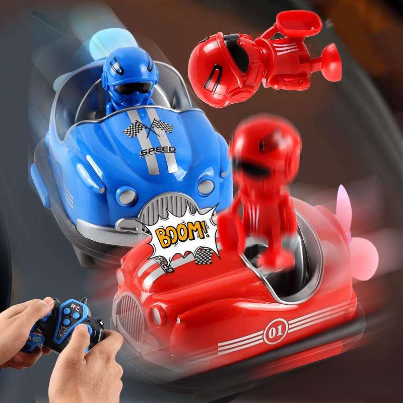 Bumper Cars with Crash & Eject Mode | Remote Control Battle Cars with Turbo Fan | 2 Player Fun - Toy Rush