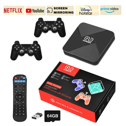 2 in 1 Android Tv and Video Game Console G5 30k+ Games,GTA,NBA,PES,TEKKEN 6,OTT PLATFORMS,Screen Mirroring