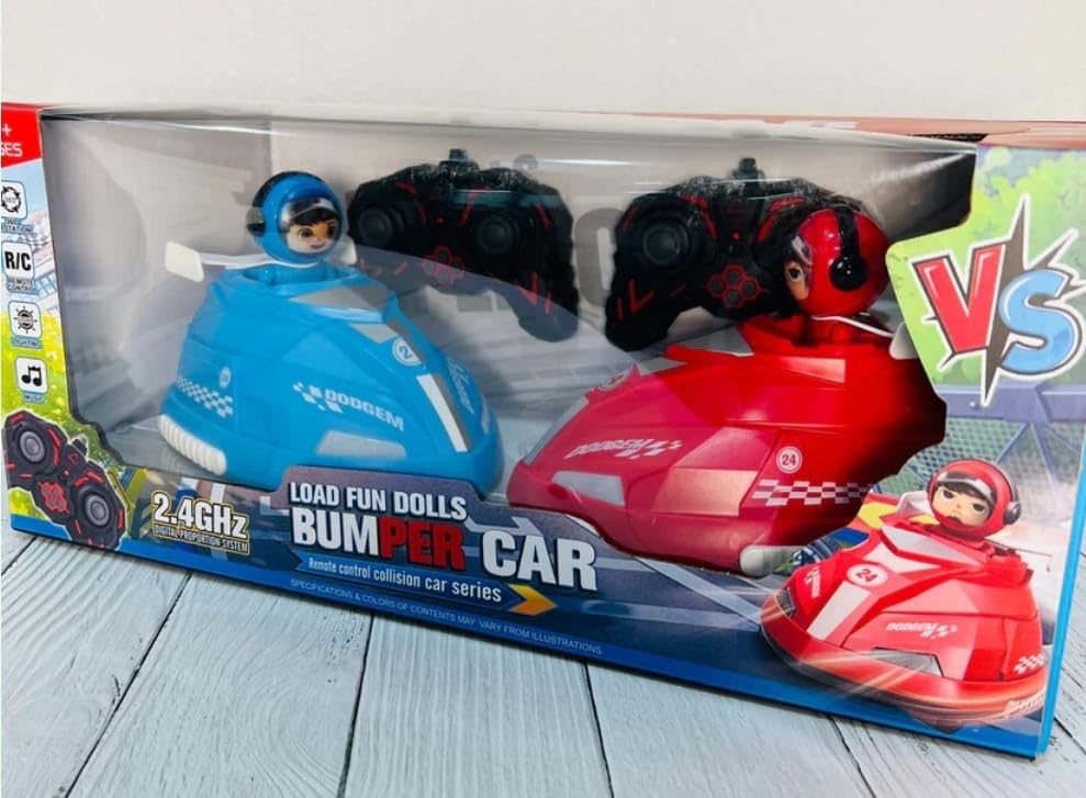 2.4GHz RC Bumper Car Battle Set | Remote Control Crash & Eject Racing Car with 360° Spins