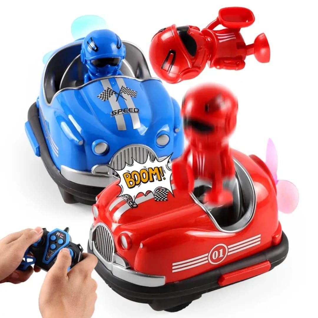 Bumper Cars with Crash & Eject Mode | Remote Control Battle Cars with Turbo Fan | 2 Player Fun - Toy Rush