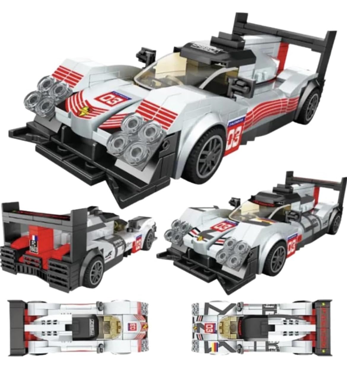 F1 Racing Model Car Building Blocks Set, Educational Stem Building Toys 282PCS