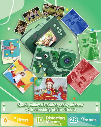 Kids Lego Theme Camera for Girls & Boys 48MP HD Digital Video Camera, Birthday Gifts for 4-10 Years Old Children