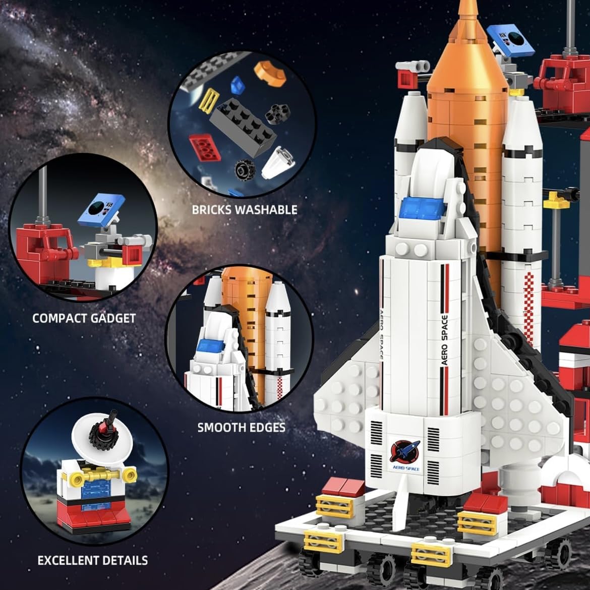 Spaceship Rocket Building Blocks Set, Educational Stem Building (404PCS)