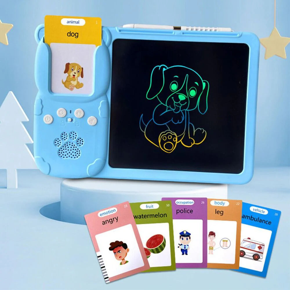 LCD Educational Tablet With 112 Learning Flash Cards (244 words)