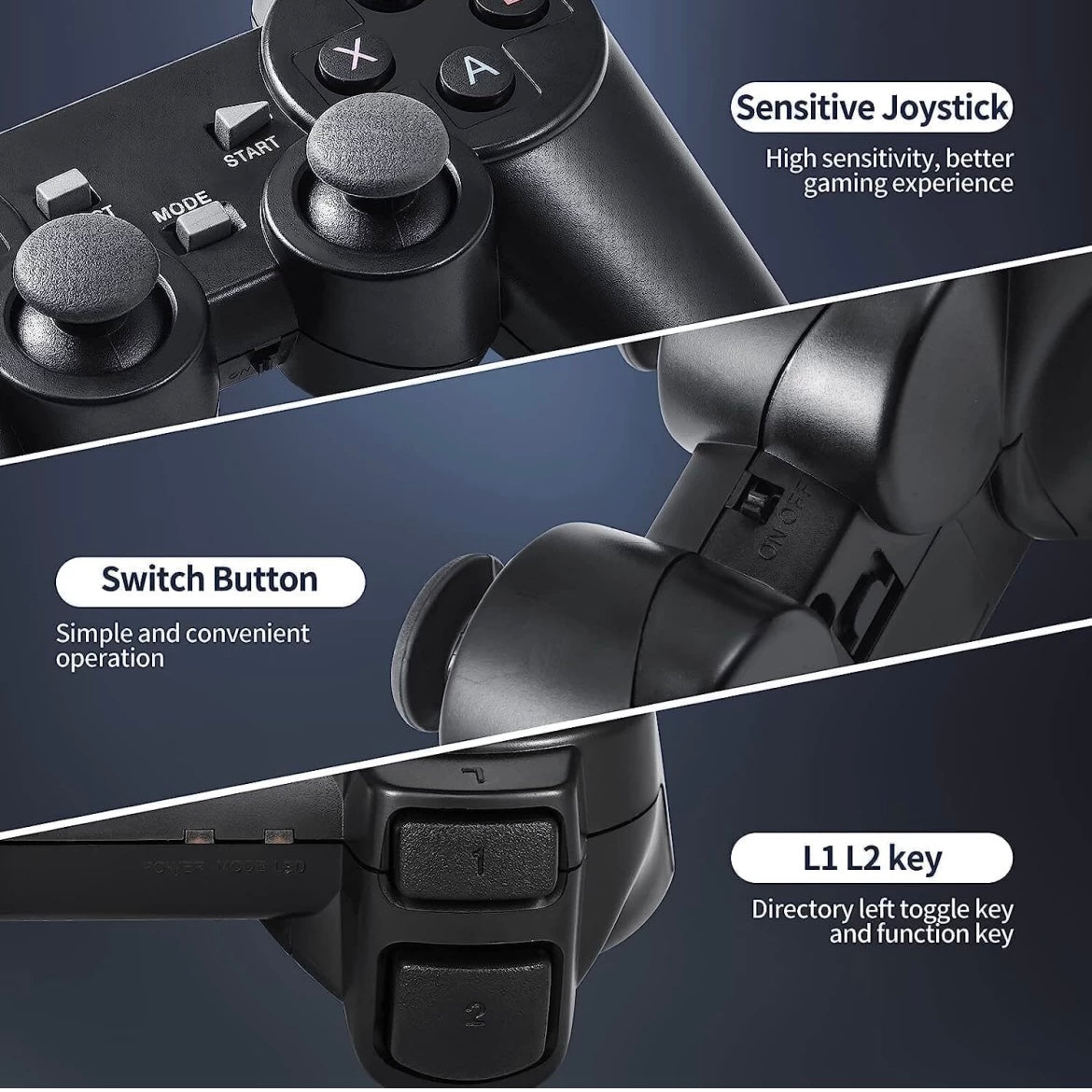 Wireless Video Game for Tv Gaming Built-in Classic Retro Games | 2.4G Wireless Controllers