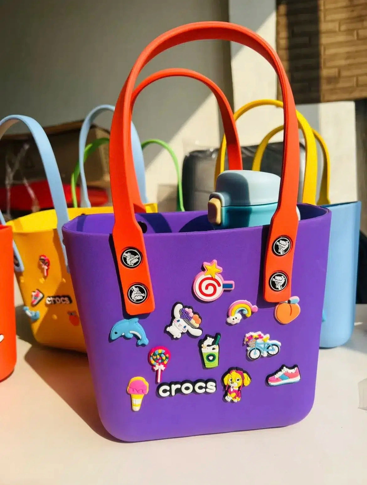 Crocs Medium Beach Bag | Lightweight Waterproof EVA Tote for Travel, Shopping & Daily Use