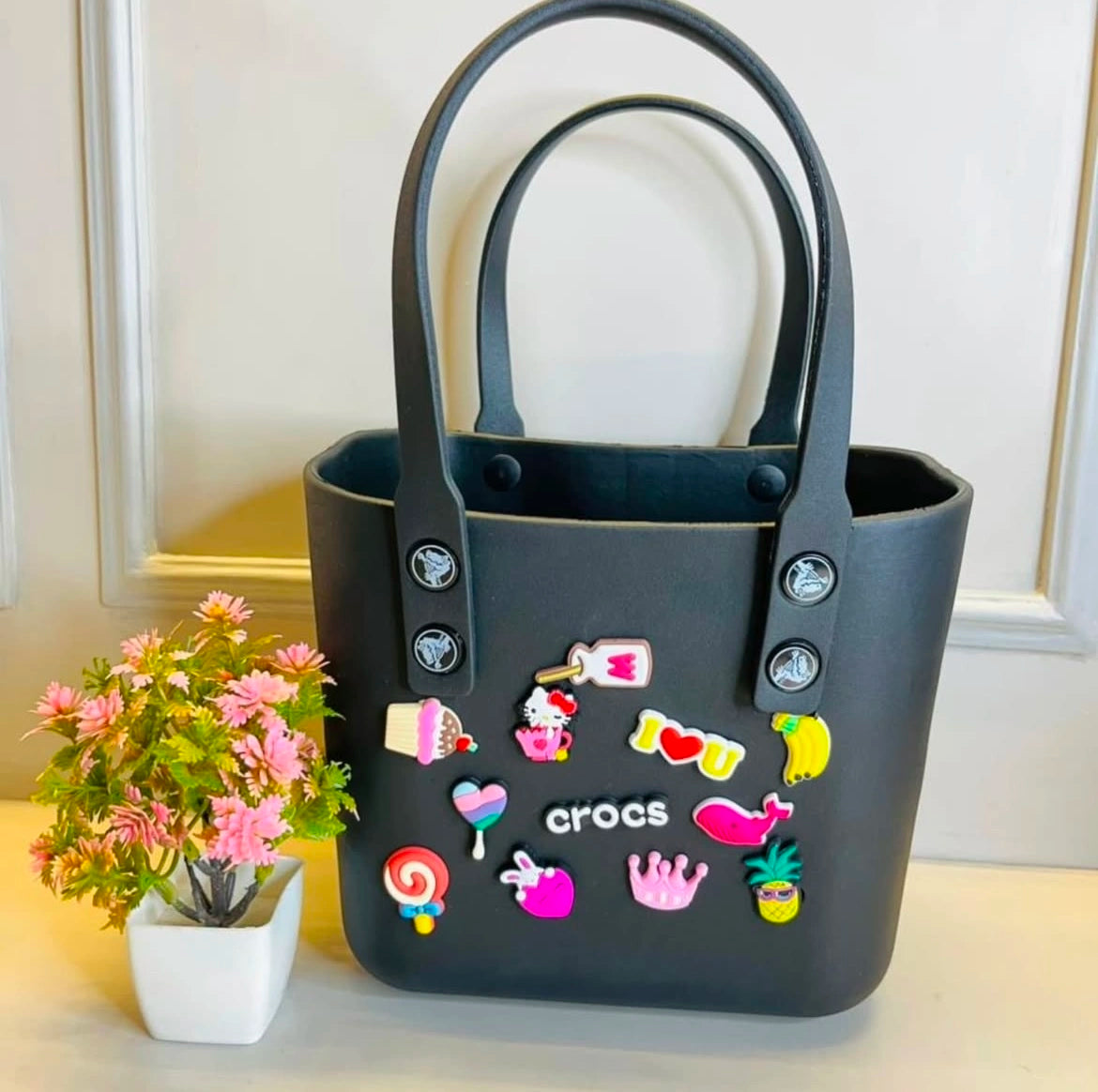 Crocs Medium Beach Bag | Lightweight Waterproof EVA Tote for Travel, Shopping & Daily Use