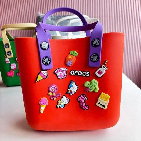 Crocs Medium Beach Bag | Lightweight Waterproof EVA Tote for Travel, Shopping & Daily Use