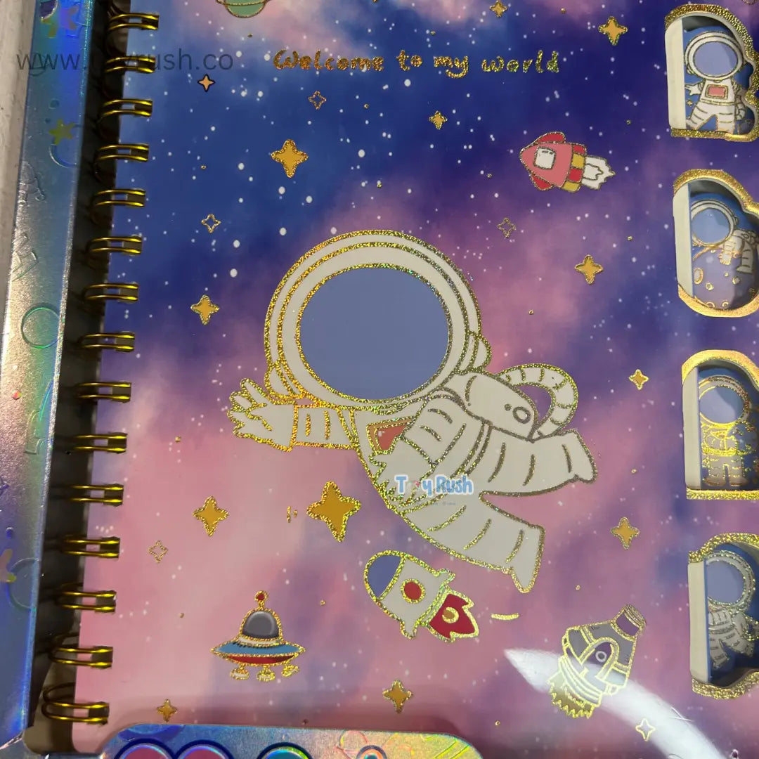 Cute Unicorn / Space Diary Set For Kids