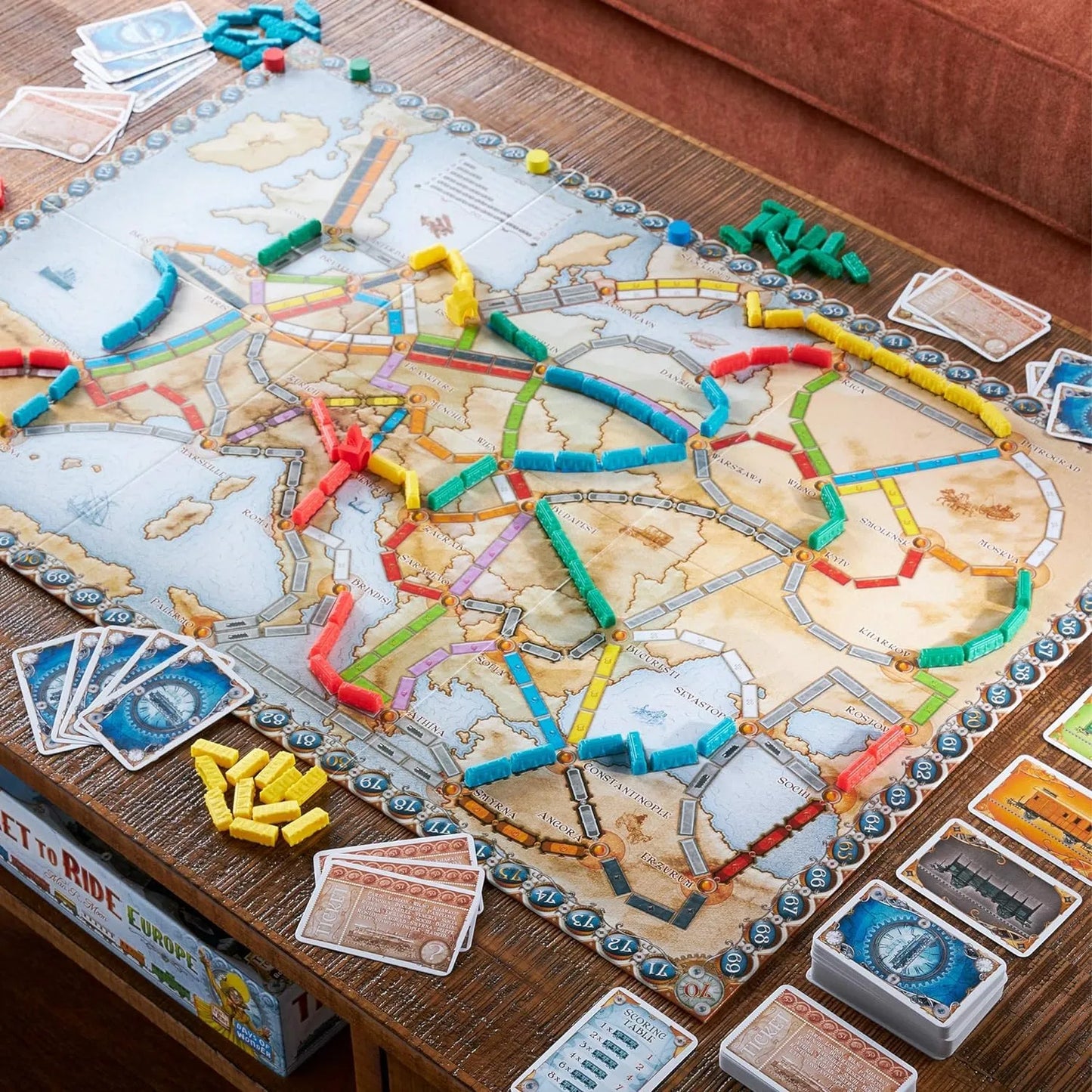Ticket to Ride Europe Board Game | Strategy Adventure | Family & Party Game for 2-5 Players, Ages 8+