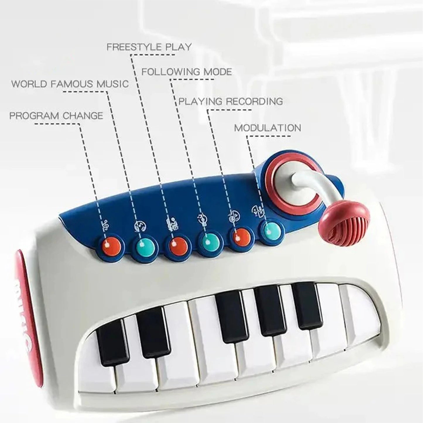 Electronic Piano For Kids Fun with Microphone, Melodies, Rhythms & Learning Mode