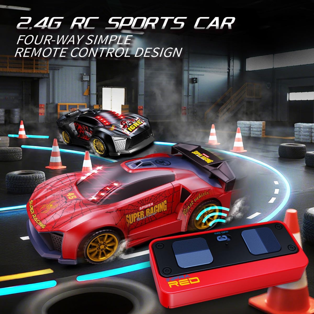Infrared Battle RC Car Toy with Gun Controller – Shoot, Flip & Race | Rechargeable 2.4G Remote Car