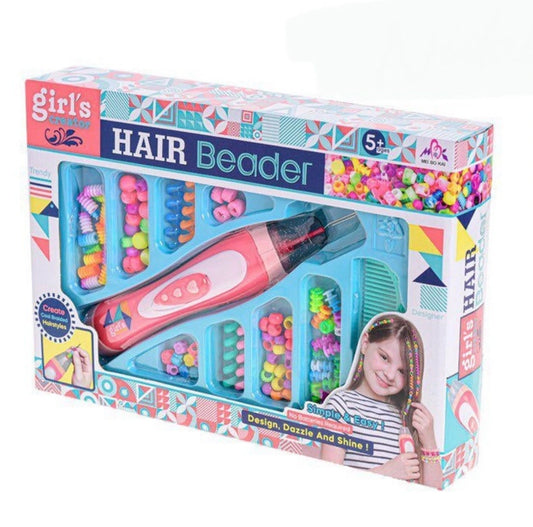 Hair Beader Styling Set – DIY Hair Beads Kit with Colorful Accessories for Girls