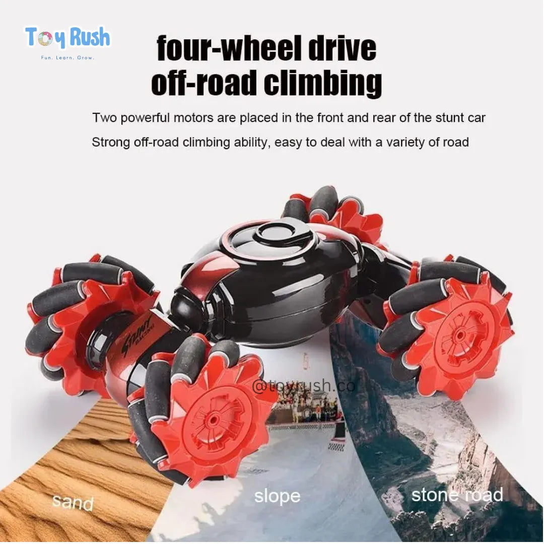 Hand Gesture Control Stunt Car Red