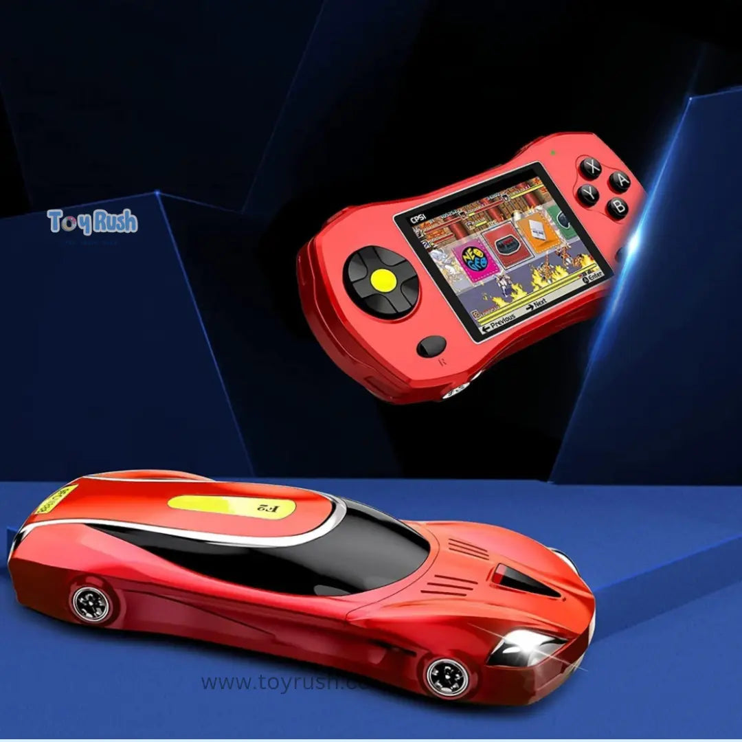 Handheld Video Game Car Console (620 Retro Games) Red