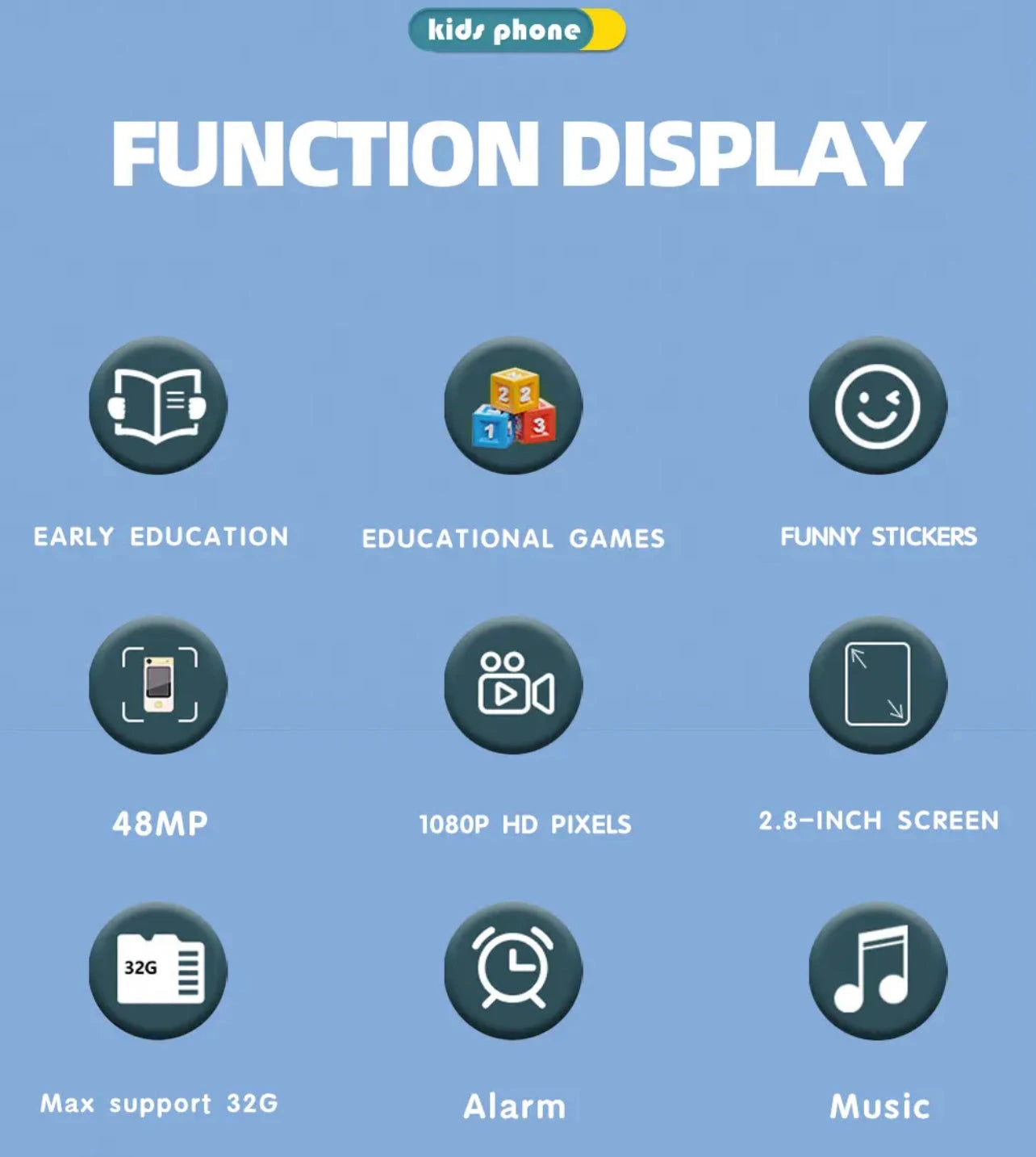 3D Kids Smartphone | Touch Screen | Educational