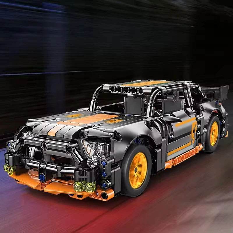 1:18 Scale Pull Back Lego Racing Car Building Block Set | Creative Assembly Toy for Collectors & Enthusiasts | Compatible Brick Model Kit for Racing Fans - Toy Rush