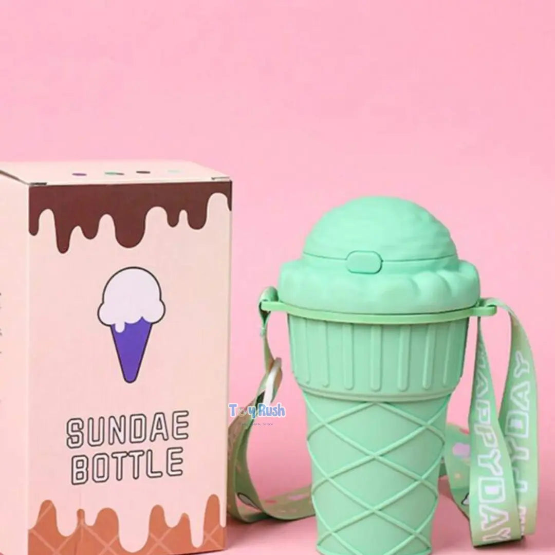 Ice cream Sundae Water Bottle Green