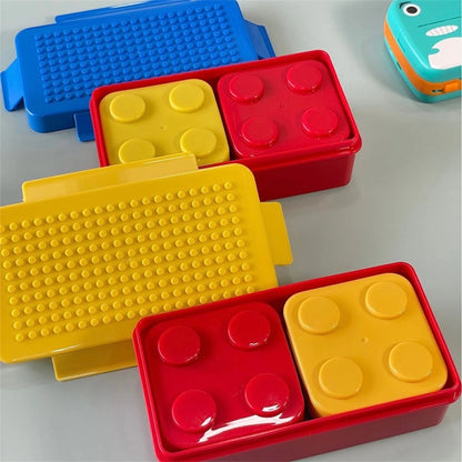 LEGO Style Lunch Box - Fun & Colorful Bento Box for Kids