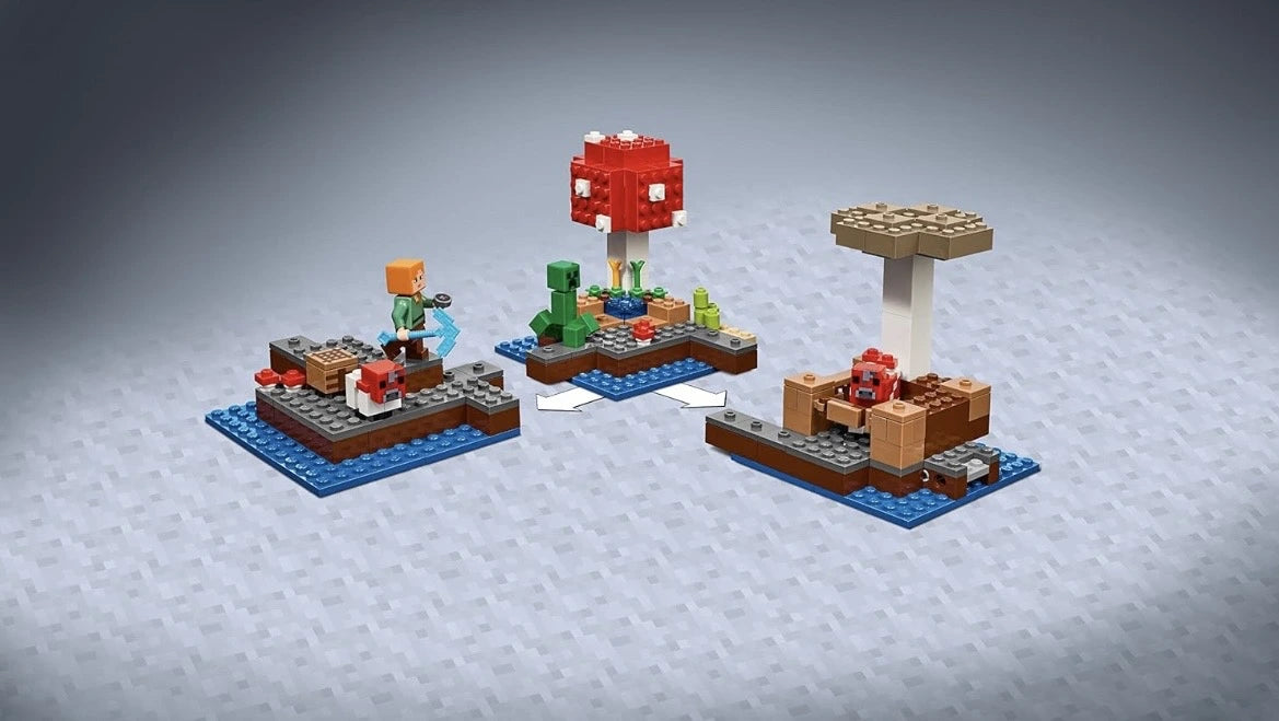 Minecraft Lego Style Bricks | The Mushroom Island Construction 252+ pcs
