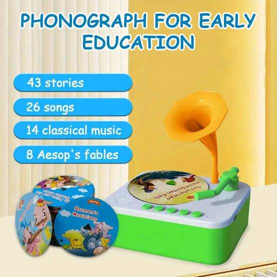 Kids Phonograph for Storytelling and Music Early Education - Toy Rush