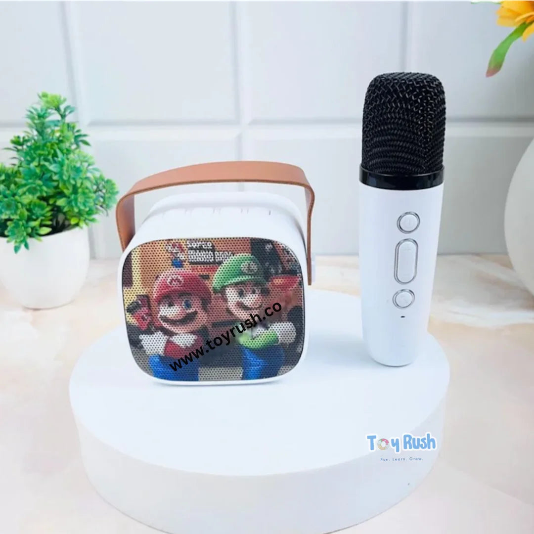 Portable Karaoke Mic With Bluetooth Speaker Mario