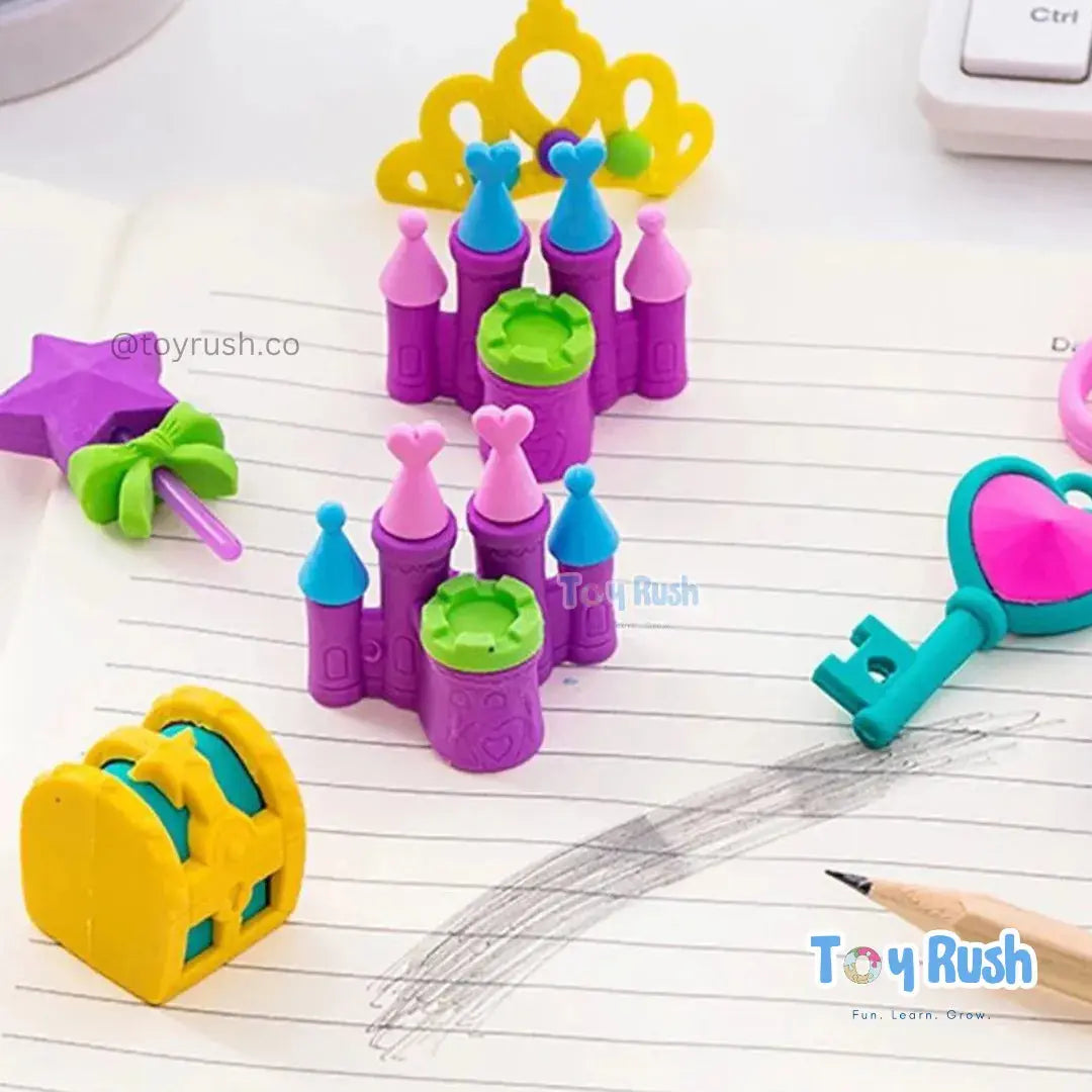 Princess Theme Cute Erasers | Quirky Stationery (4 Pcs Set)