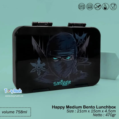 Smiggle Happy Medium Bento Lunchbox | 758ml | 4 Compartments