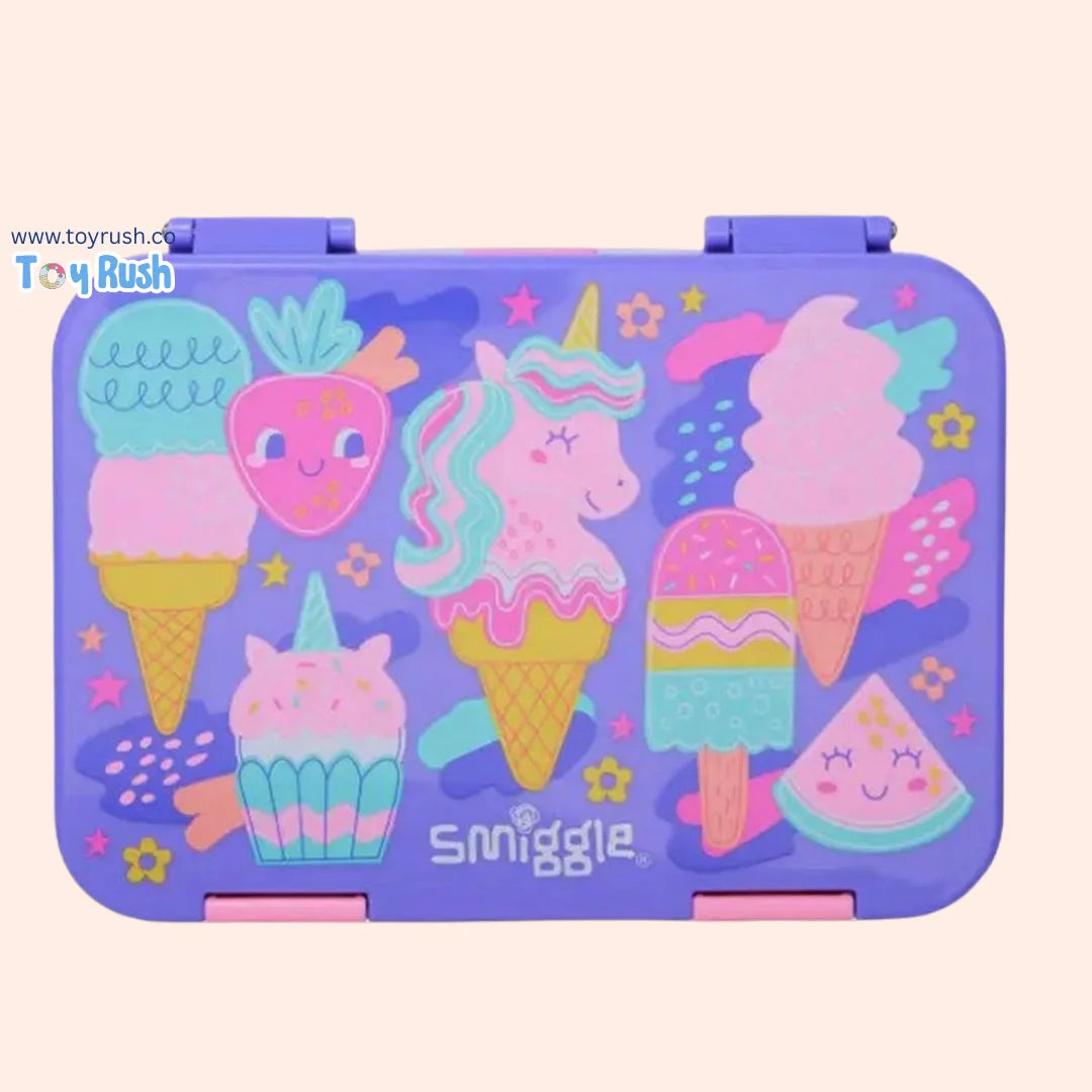 Smiggle Happy Medium Bento Lunchbox | 758ml | 4 Compartments