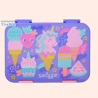 Smiggle Happy Medium Bento Lunchbox | 758ml | 4 Compartments