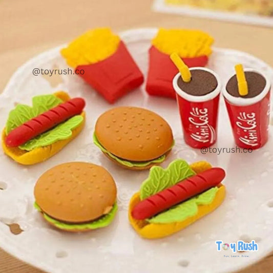 Snack Eraser and Sharpener Set (Set of 5)