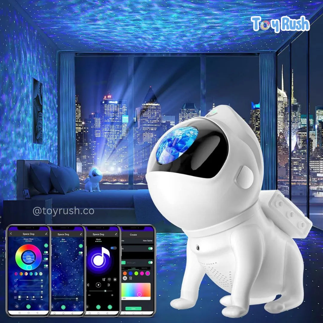 Space Dog Bluetooth Speaker Star Projector