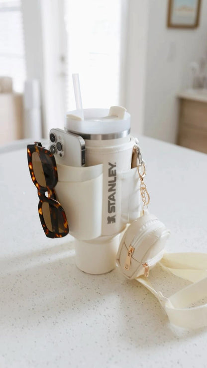 Stanley Quencher Cover – Adjustable Crossbody with Strap | Fits 40oz & 30oz Tumblers