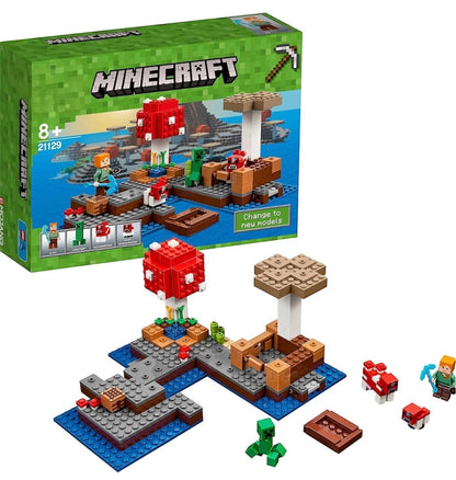 Minecraft Lego Style Bricks | The Mushroom Island Construction 252+ pcs