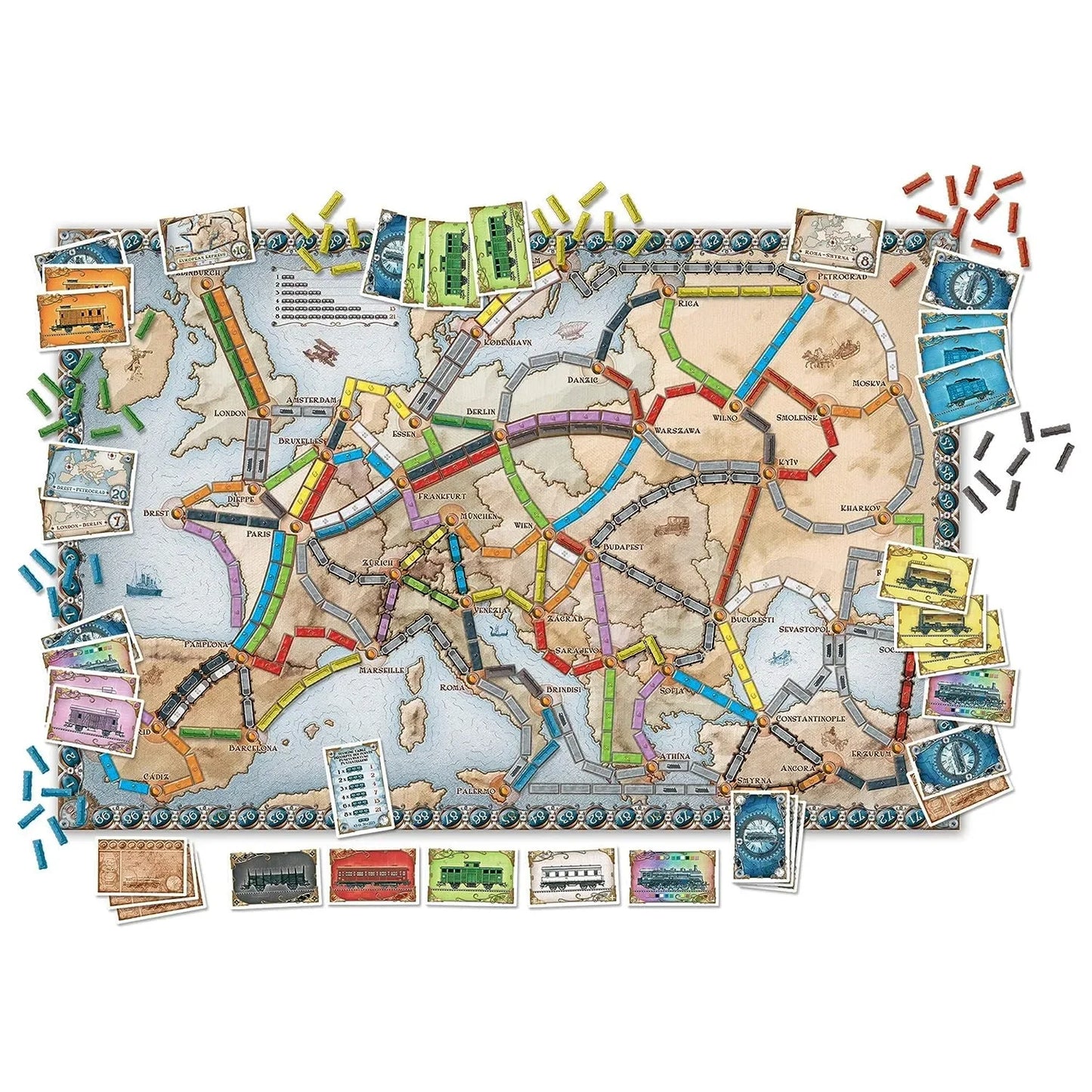 Ticket to Ride Europe Board Game | Strategy Adventure | Family & Party Game for 2-5 Players, Ages 8+