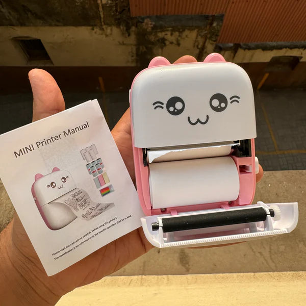 Mini Thermal Printer | Inkless Sticker Printer | Wireless Mini Pocket Printer for Labels, Stickers, Photos, Bookmarks, Cards