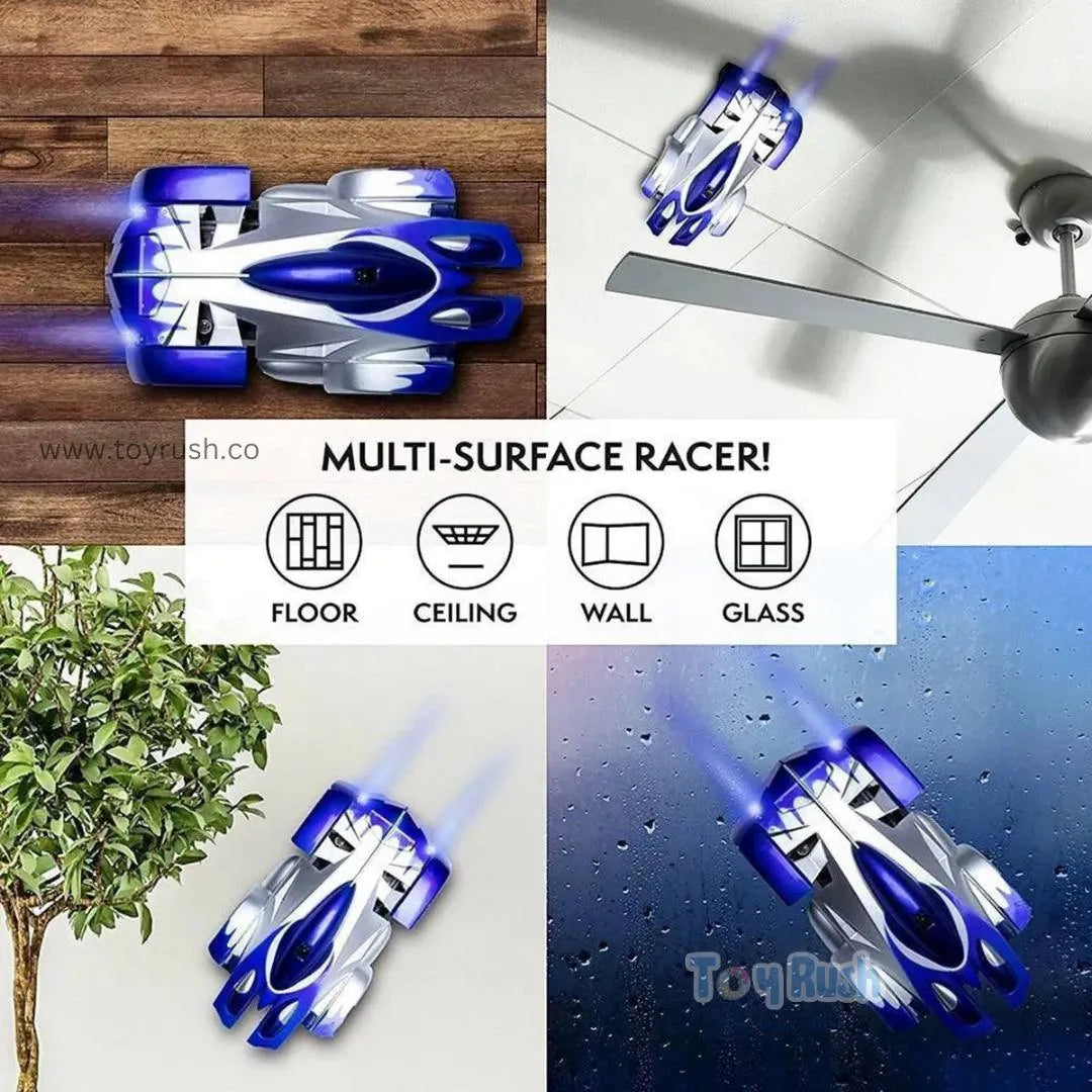 Wall Climber Car with Remote Control Blue