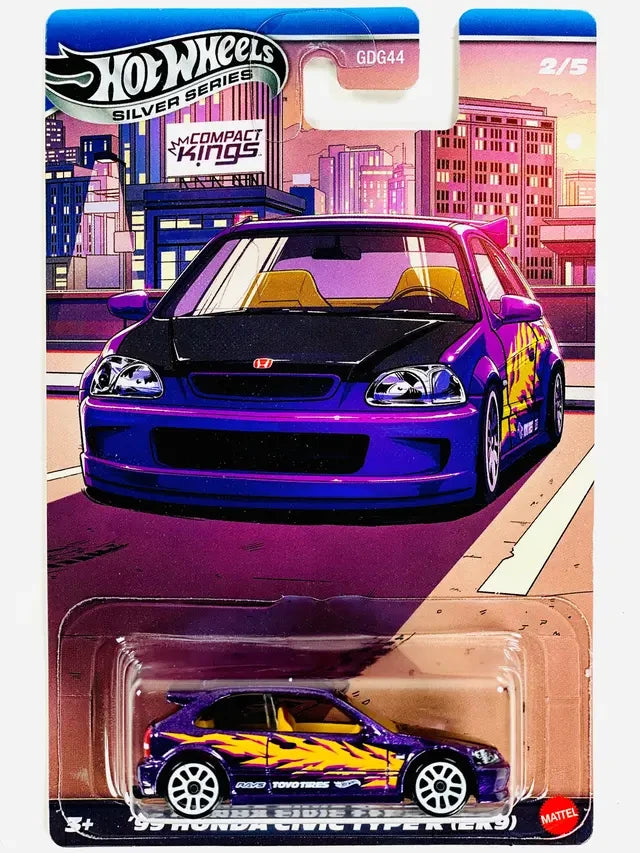 Hot Wheels '99 Honda Civic Type R (EK9) die-cast car – Compact Kings series