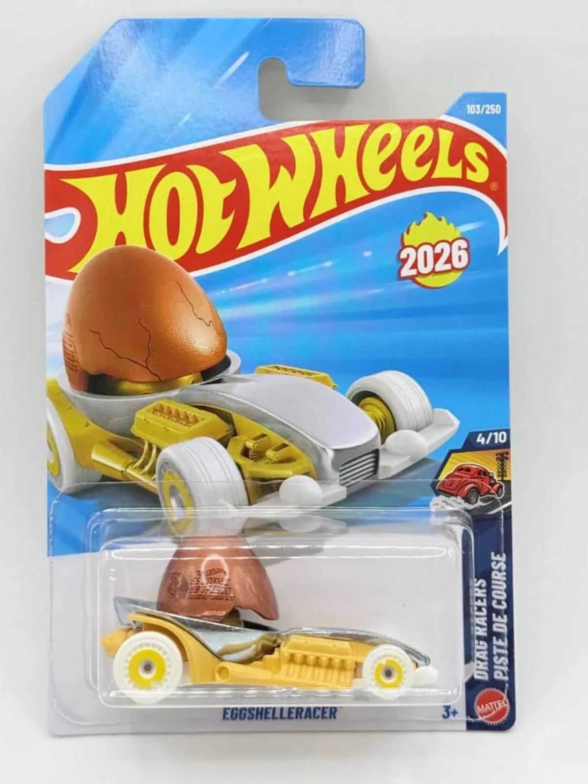 Hot Wheels Eggshelleracer die-cast car