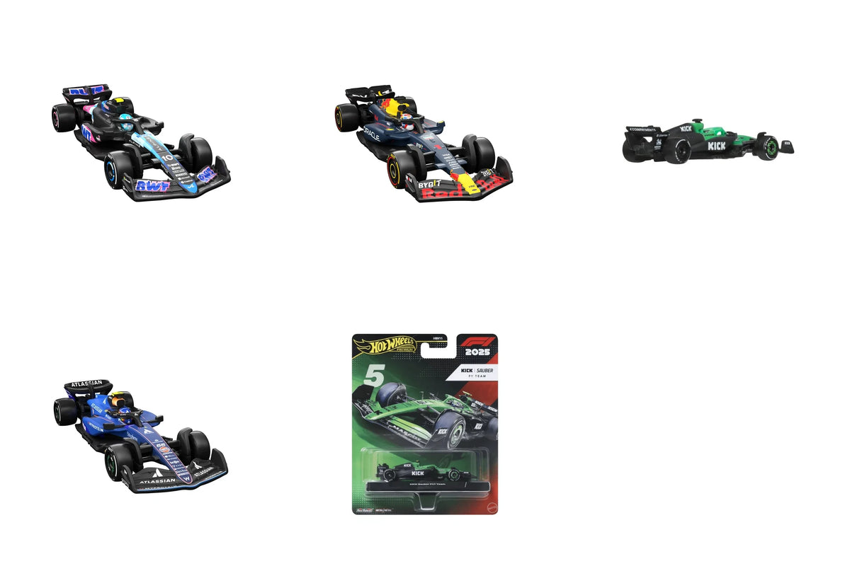 Hot Wheels F1 2025 Series 1 set of 5 die-cast cars