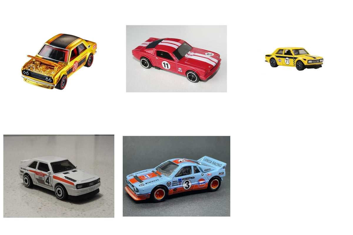 Hot Wheels Rally Race set of 5 die-cast cars