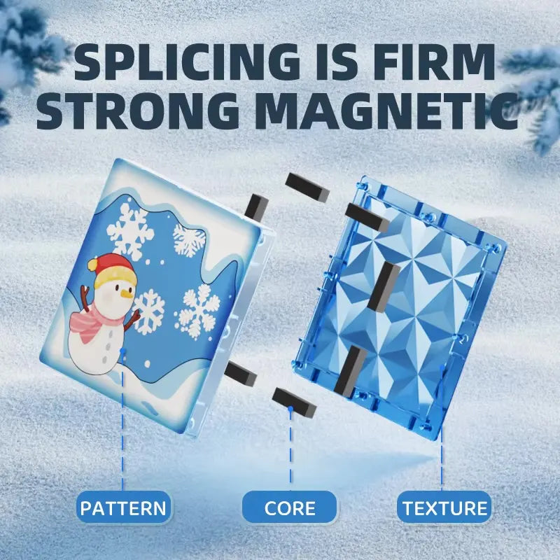 Ice Snow Magnetic Blocks (68 Pieces) | Magnetic Building Blocks Set for Kids